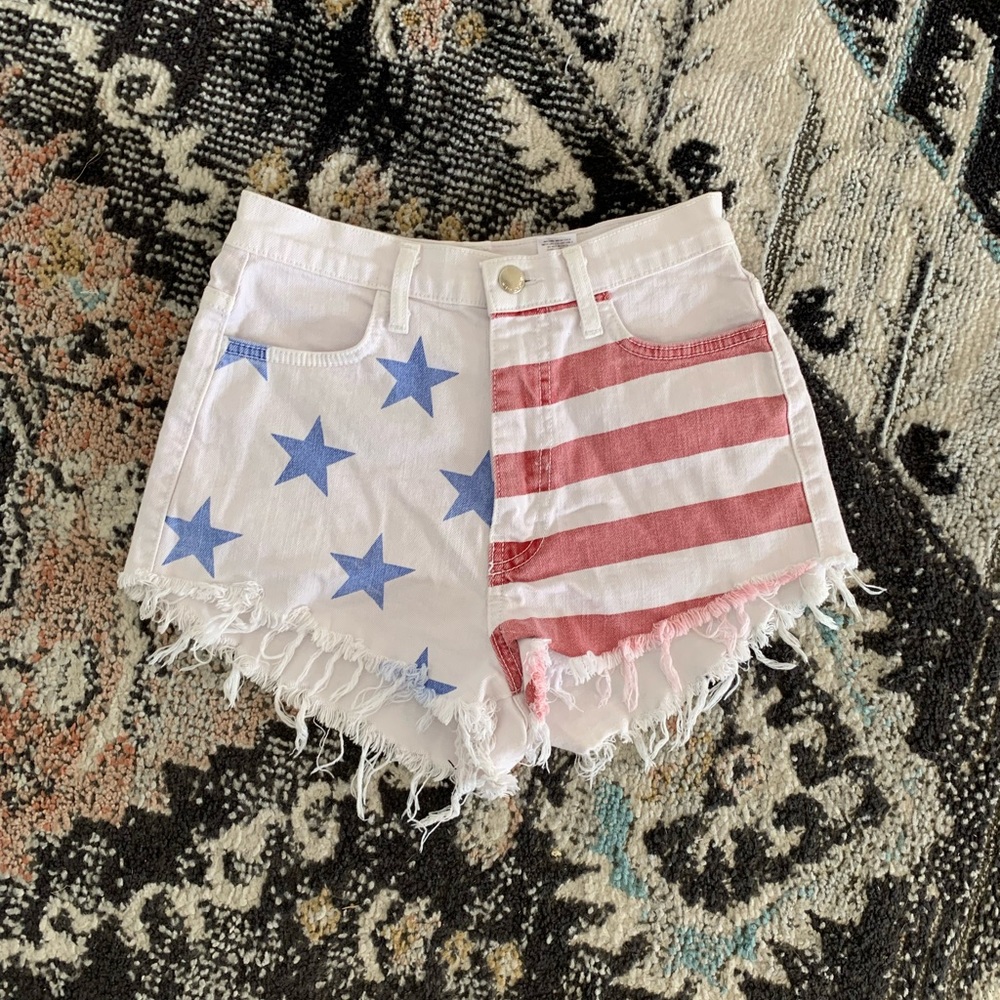 NEW: PATRIOTIC DENIM SHORTS